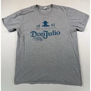 Don Julio 1942 T Shirt Mens Large Gray Tequila Logo Graphic Tee